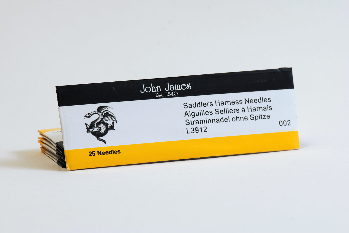 John James Harness Needles for saddle stitching leather size 002 - Hunterwood NZ