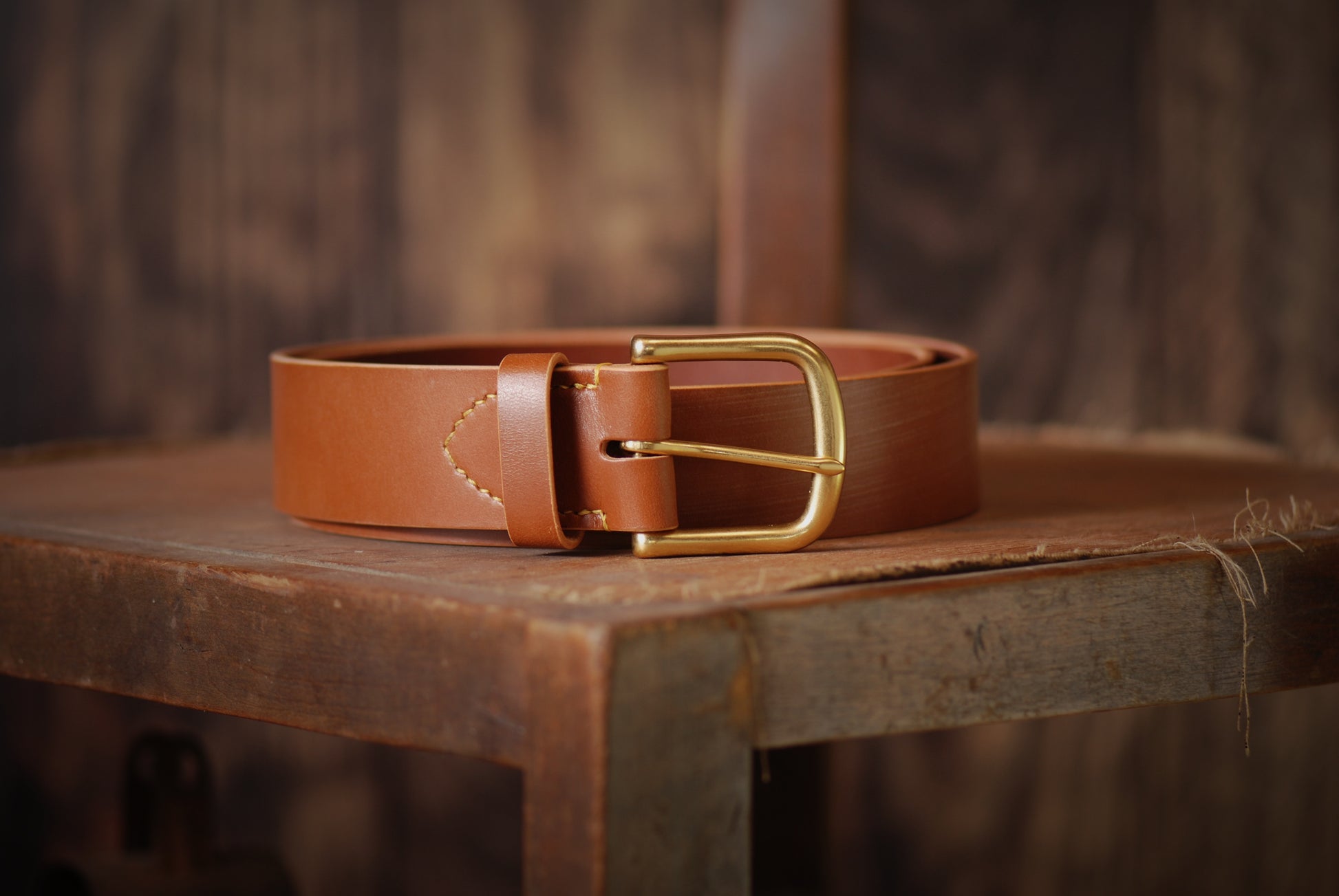 Tan leather belt