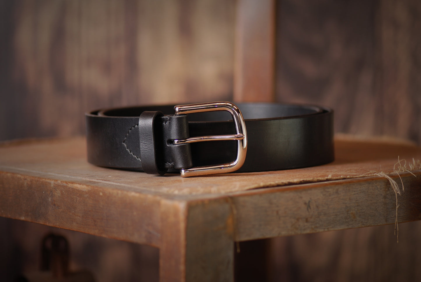 black leather belt